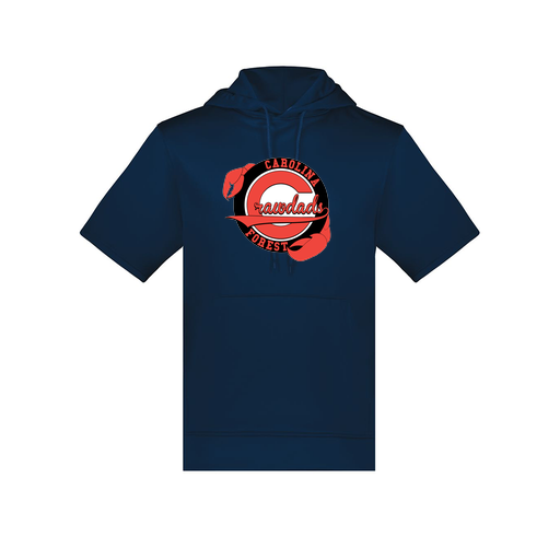 [6871.065.S-LOGO1] Men's Dri Fit Short Sleeve Hoodie (Adult S, Navy, Logo 1)