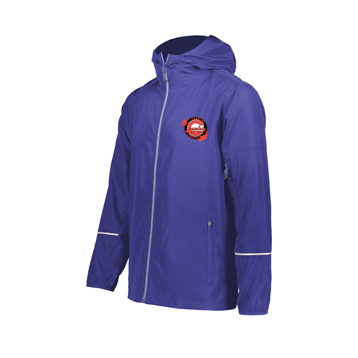 [229582-PUR-AXS-LOGO1] Men's Packable Full Zip Jacket (Adult XS, Purple, Logo 1)