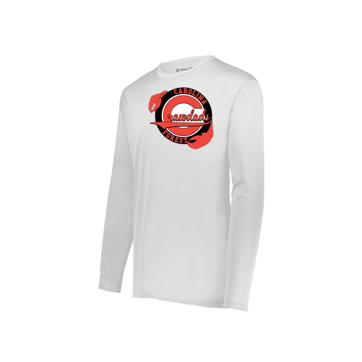 [222823.005.S-LOGO1] Youth LS Smooth Sport Shirt (Youth S, White, Logo 1)