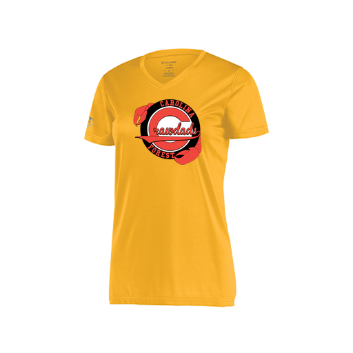 [222820.023.S-LOGO1] Ladies Movement Dri Fit Shirt (Female Adult S, Athletic Gold, Logo 1)